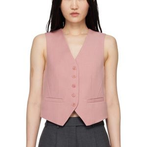 THE FRANKIE SHOP Pink Gelso Vest SMALL